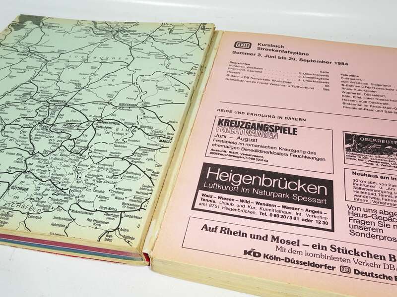 Kursbuch 1984 Sommer Gesamtausgabe Deutsche Bahn Dienststück