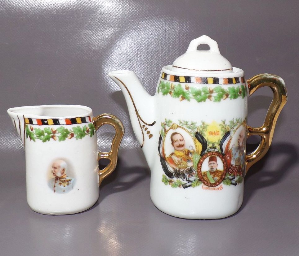 Patriotisches Porzellan Service Kaiser Wilhelm Kaiserreich Mokkaservice 1 Wk 
