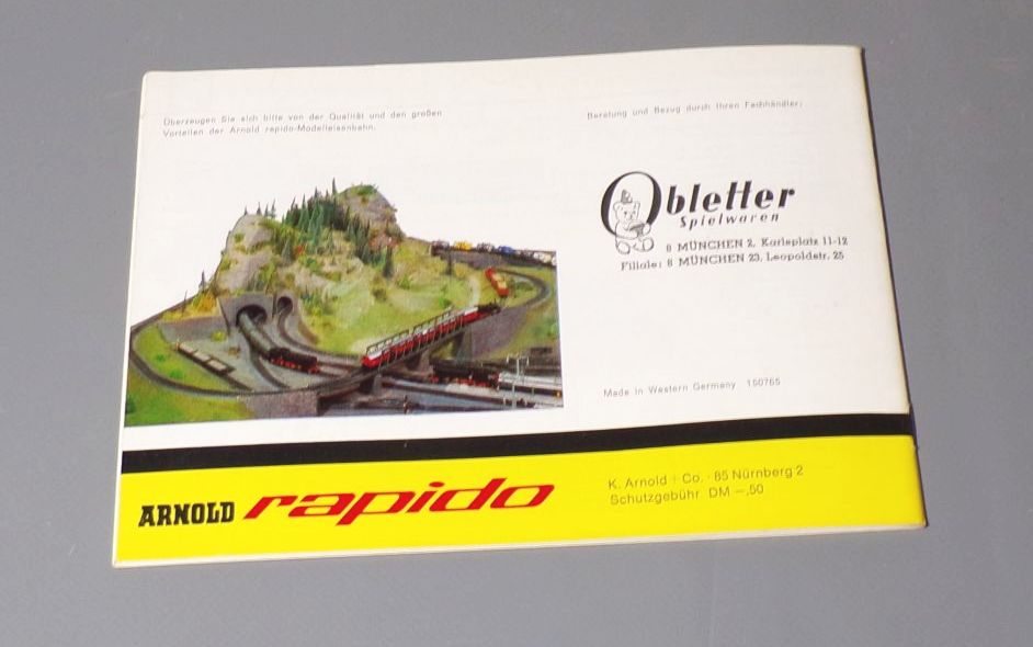 Arnold Rapido Spur N Modellbahn Katalog mit Prospekt