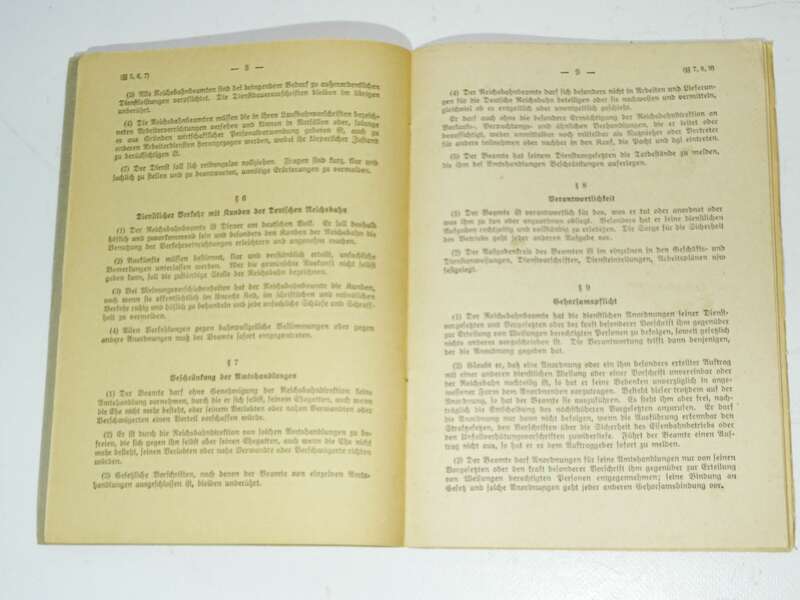 Allgemeine Dienstanweisung für den Reichsbahn Beamten 1938