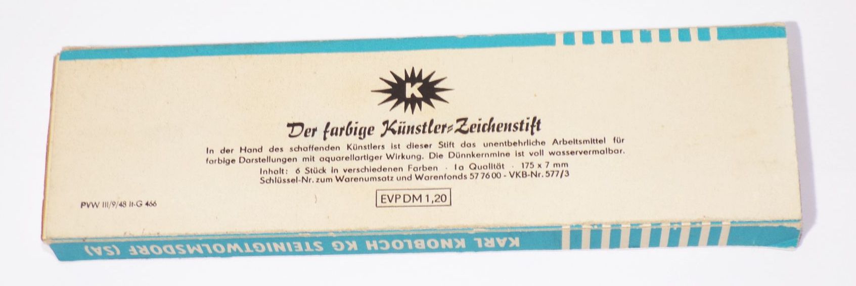DDR Saxonia Buntstifte Künstler Farbstifte Steinigtwolmsdorf OVP unbenutzt