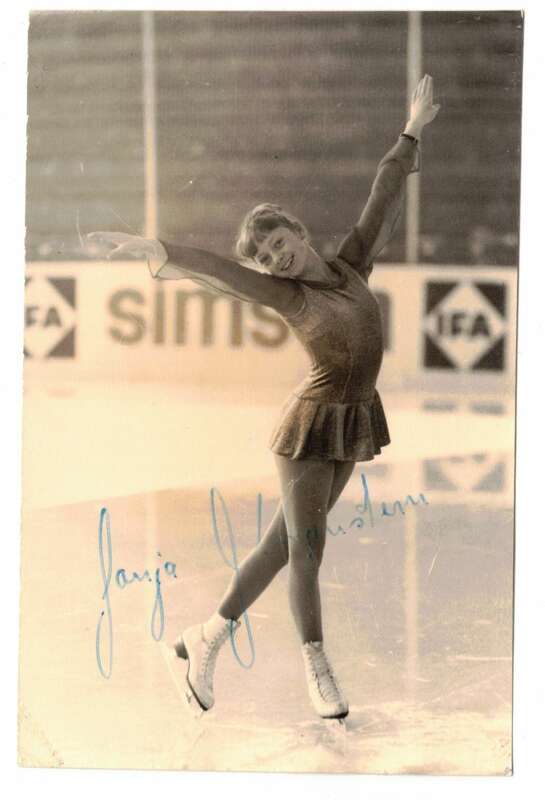 Autogrammkarte Sonja Morgenstern Eiskunstlauf DDR Unterschrift