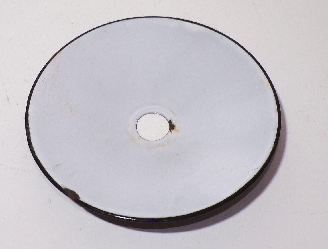 Alter Emaille Lampenschirm Blau Weiss Ersatzschirm 