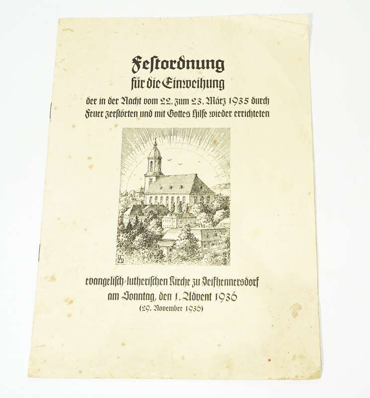 Festordnung Einweihung Kirche Seifhennersdorf 1936 