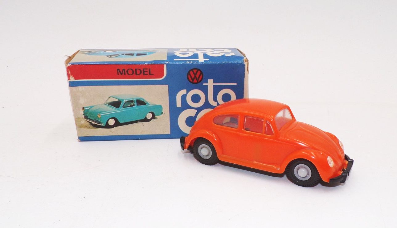Roto Car VW Käfer orange mit Originalkarton Kovodruzstvo Nachod CSR