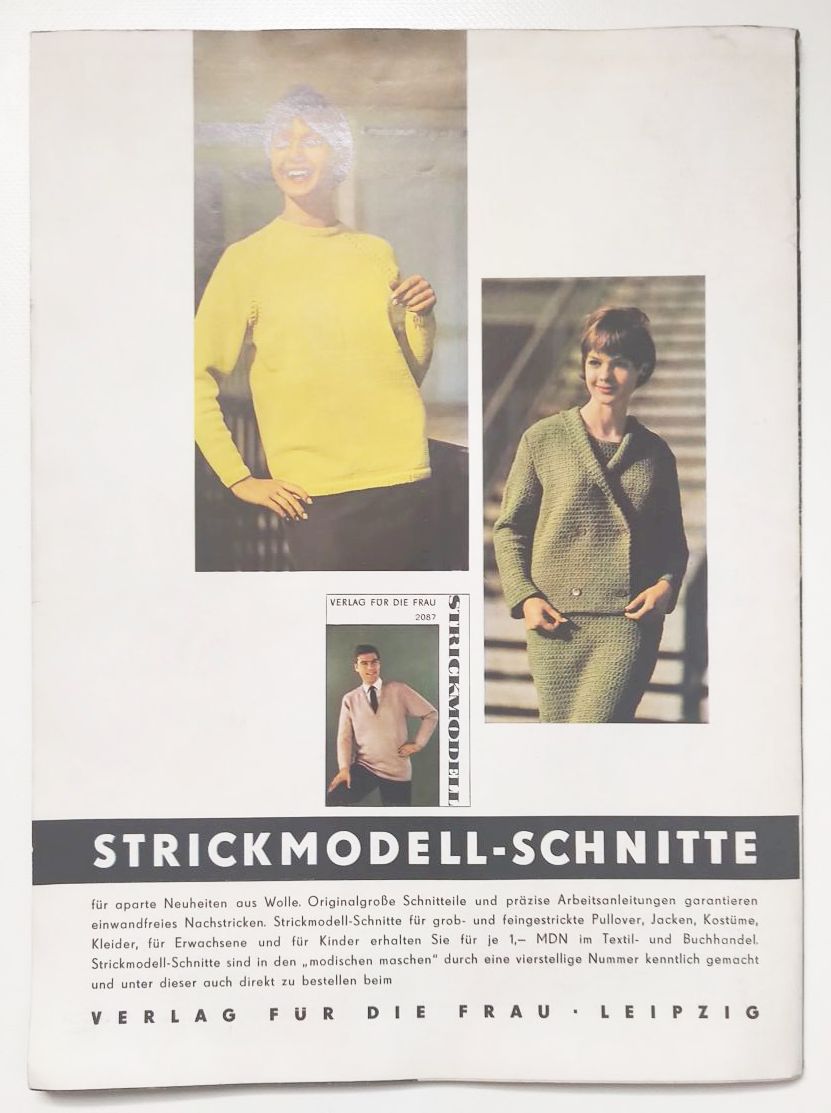 Modische Maschen 1966 Nr 1 mit Schnittmuster alte Modezeitschrift Modische Maschen 1966 Nr 1 mit Schnittmuster alte Modezeitschrift