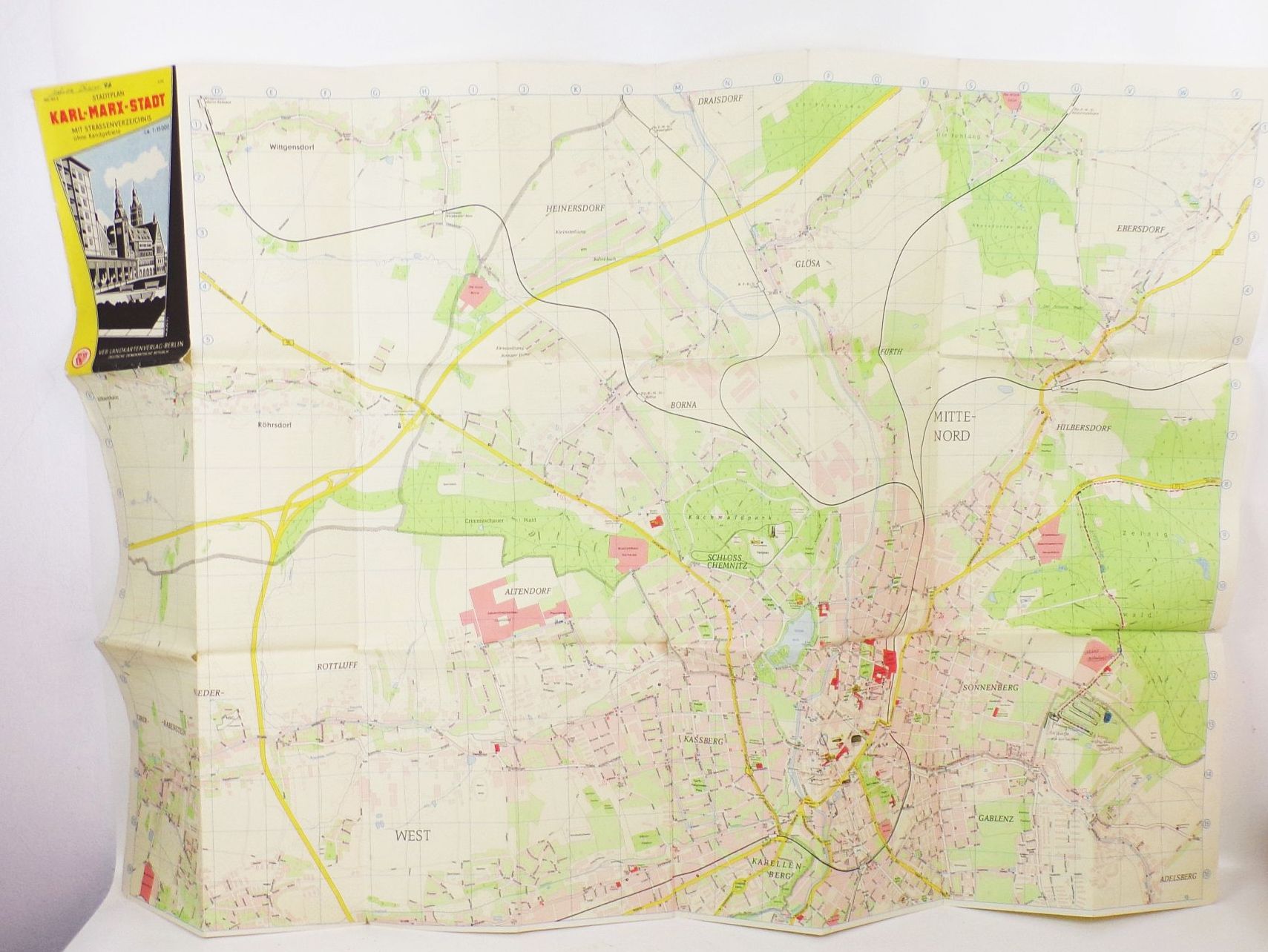 DDR Stadtplan Karl Marx Stadt Chemnitz 