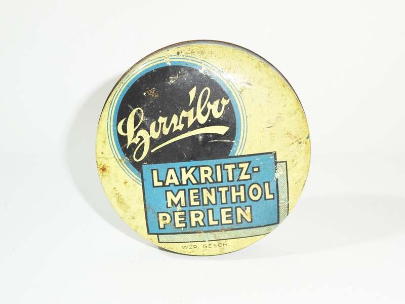 Alte Blechdose Haribo Lakritz Menthol Perlen Vintage Sammler 