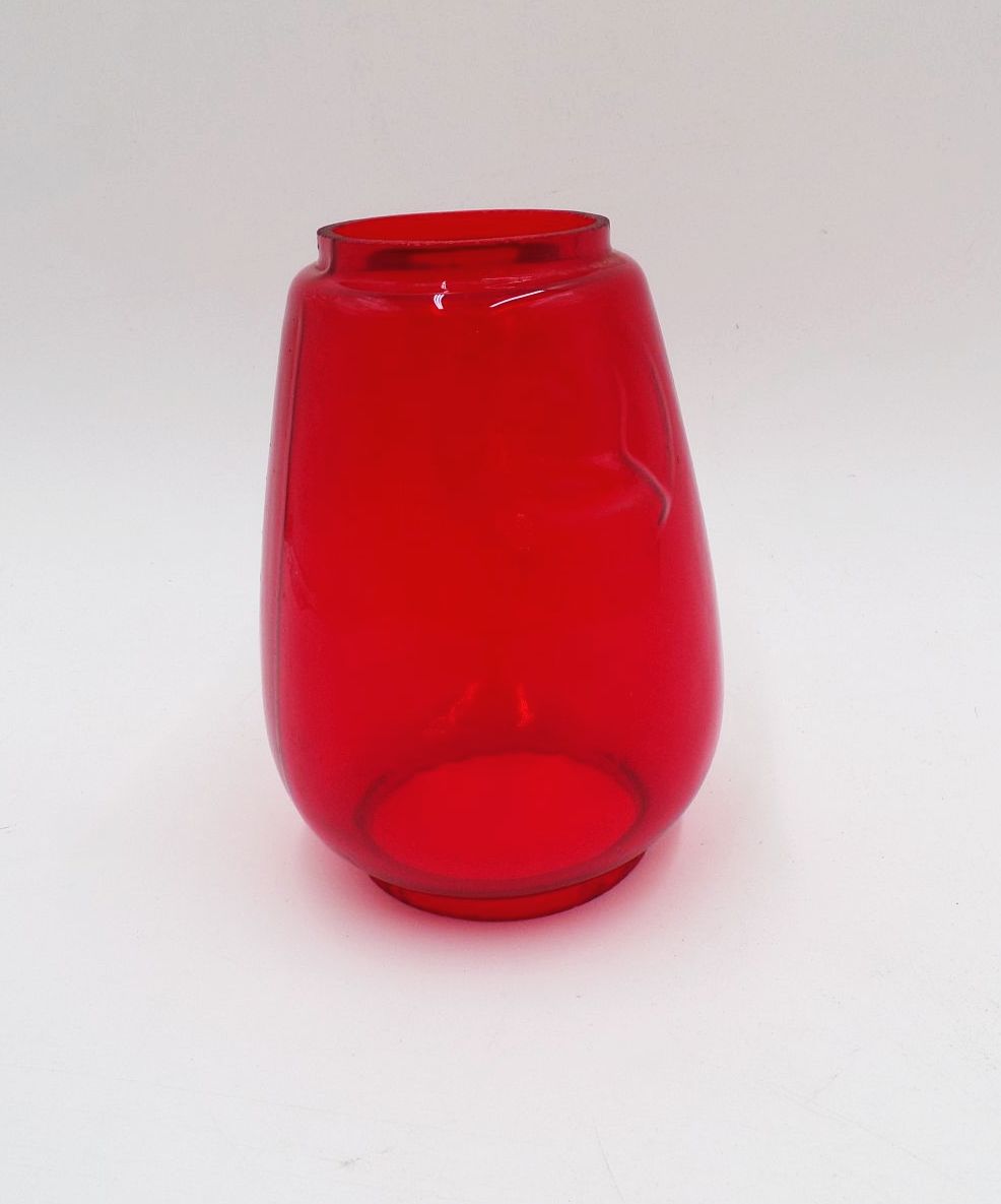 Altes Feuerhand Lampenglas Rot Ersatzglas 