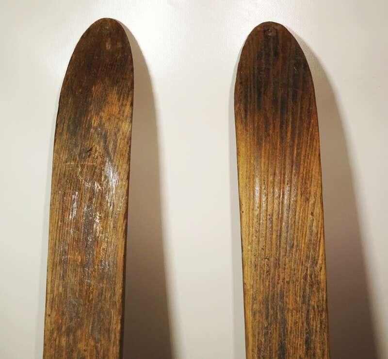 Alte Kinder Holzski Skier Ruppersdorf Deko 