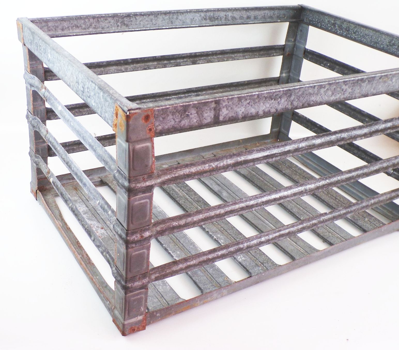 Alte Sero Metallkiste Gitterbox Metallbox Lagerkiste Loft Industriedesign