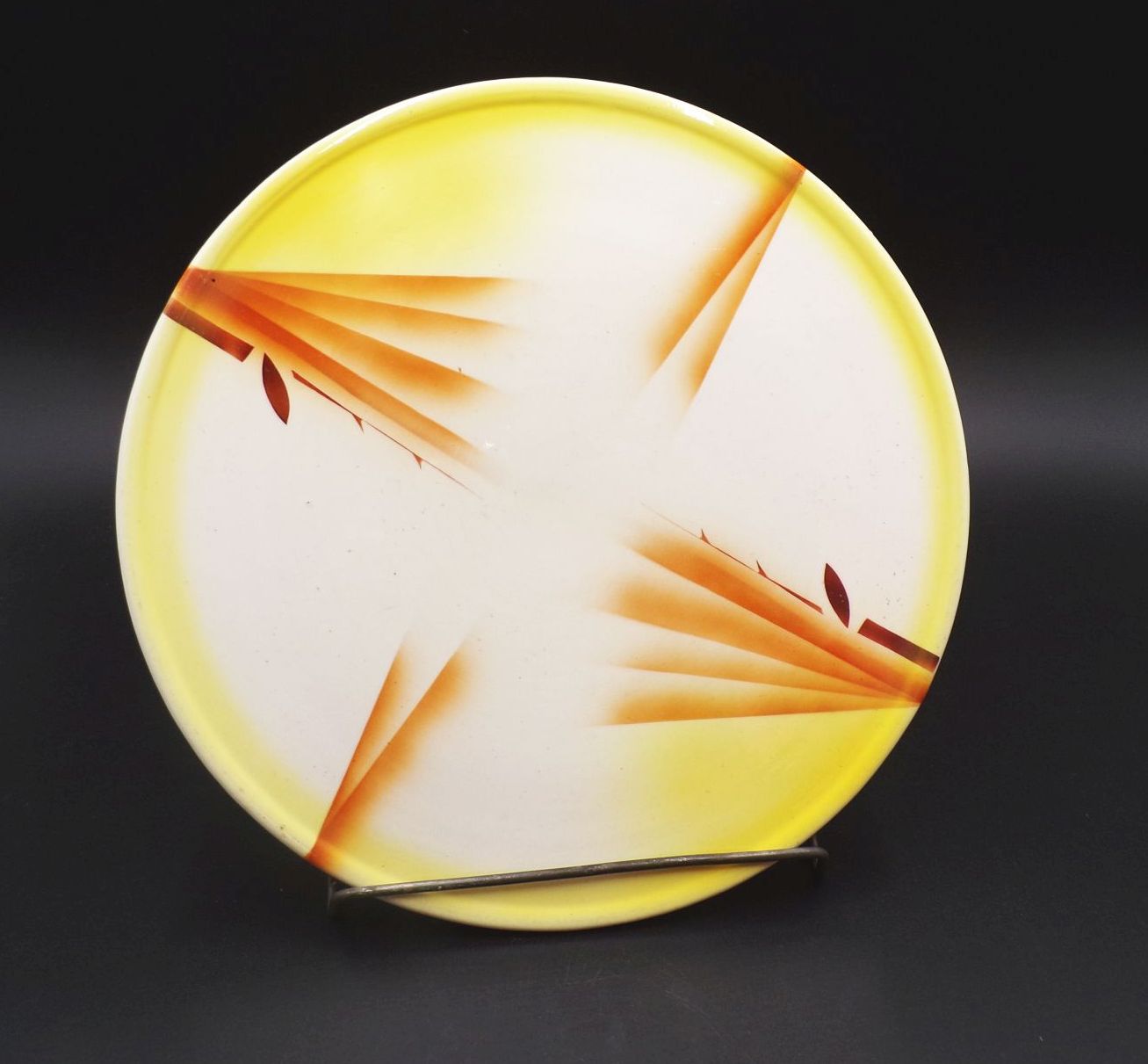 Alte Art Deco Tortenplatte Annaburg Spritzdekor Kuchenplatte