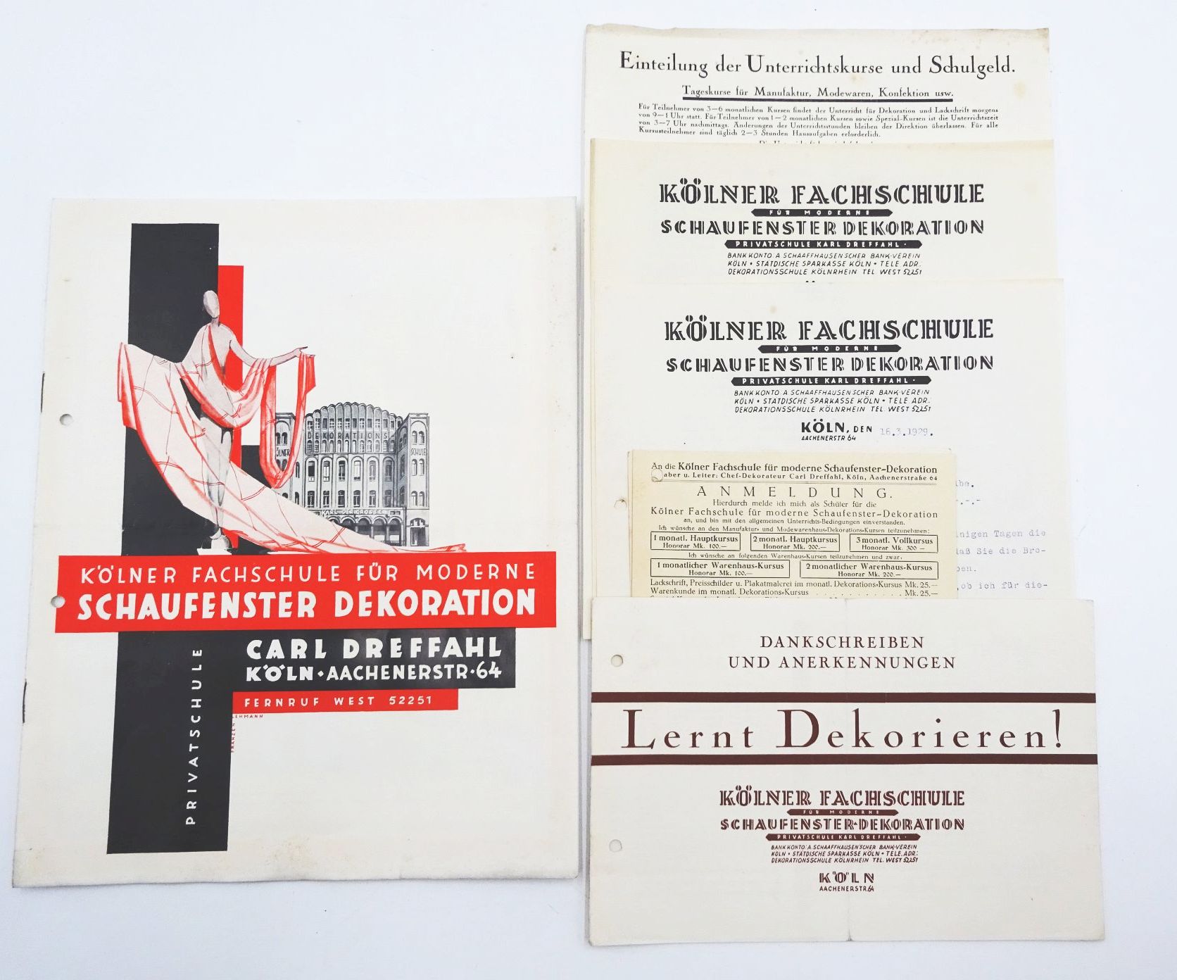 Alte Dokumente Carl Dreffahl Köln 1929 Prospekt Werbung Sammler