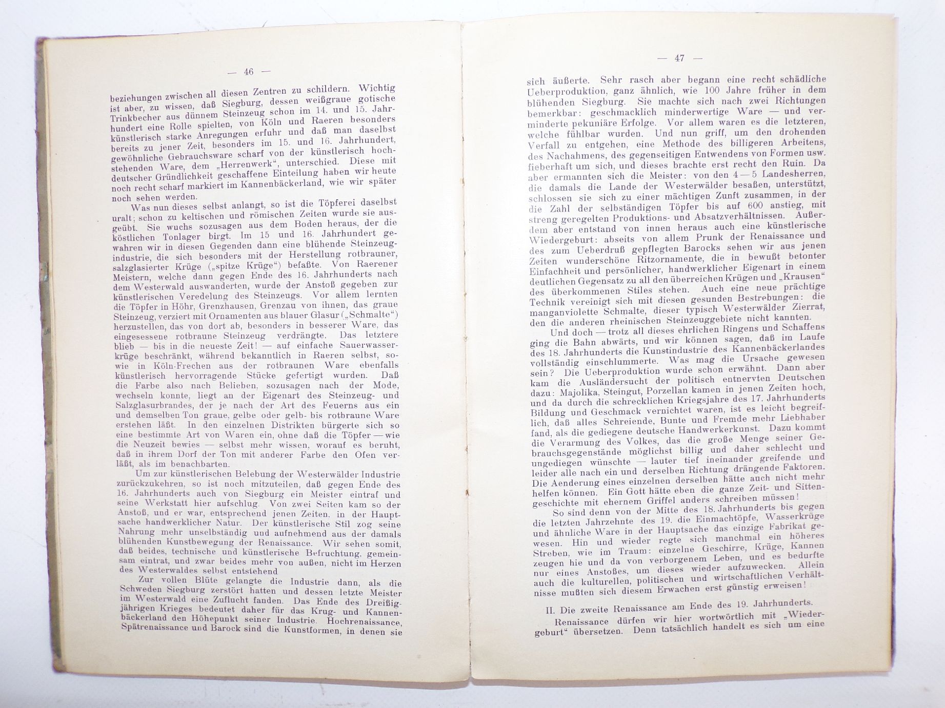 Abhandlung über Steinzeug Coburg 1920 Bunzlauer Keramik Westpreußischer Ton