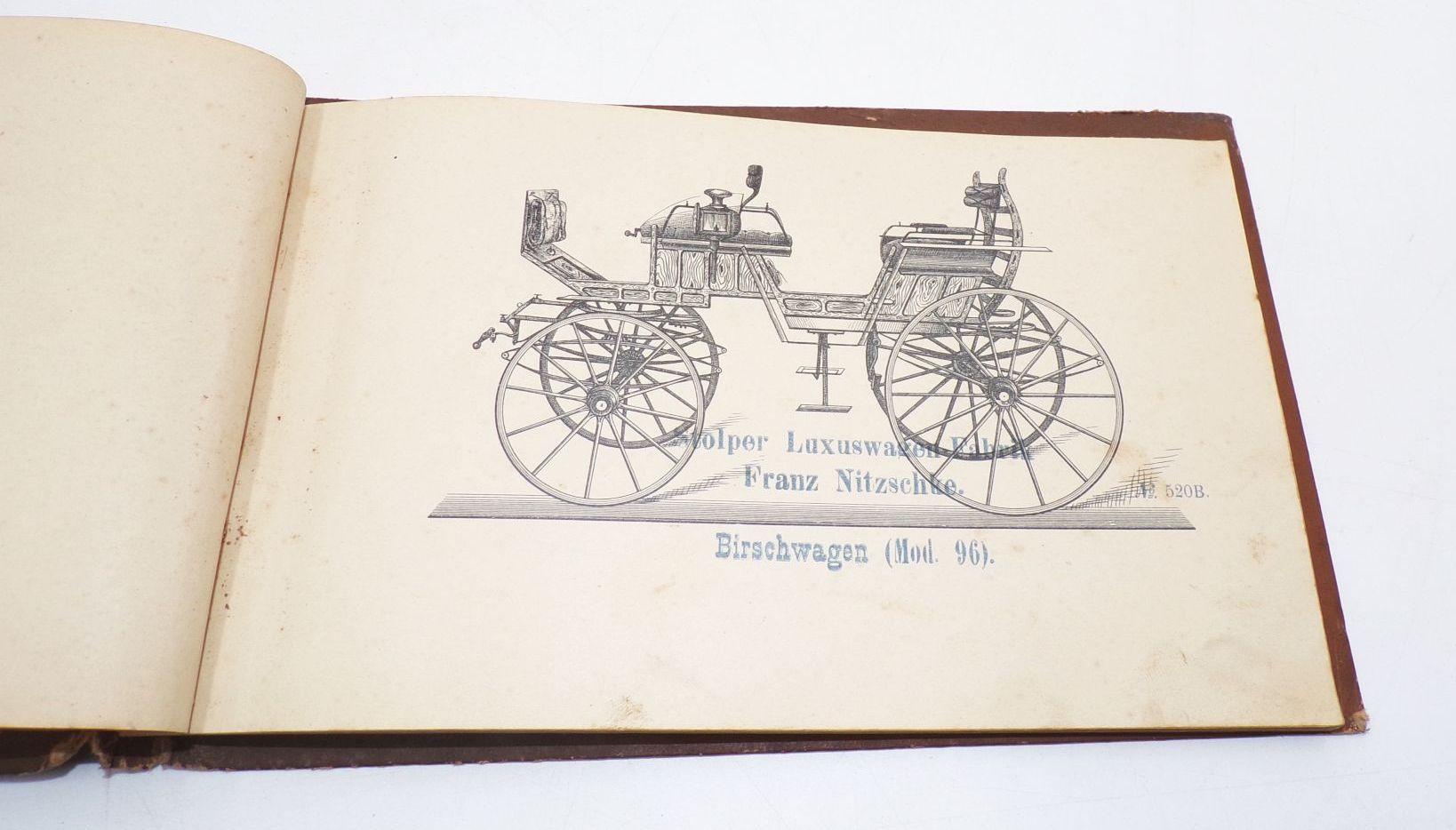 Katalog Franz Nitzschke Hofwagenfabrik Stolp Pommern um 1900 Kutschen