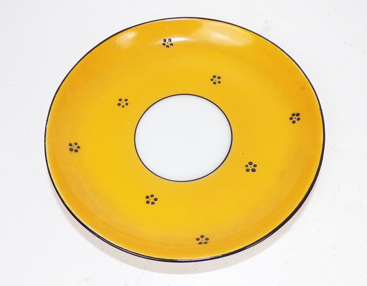 SPM Bavaria Teeservice Art Deco Schwarz Gelb Design Porzellan