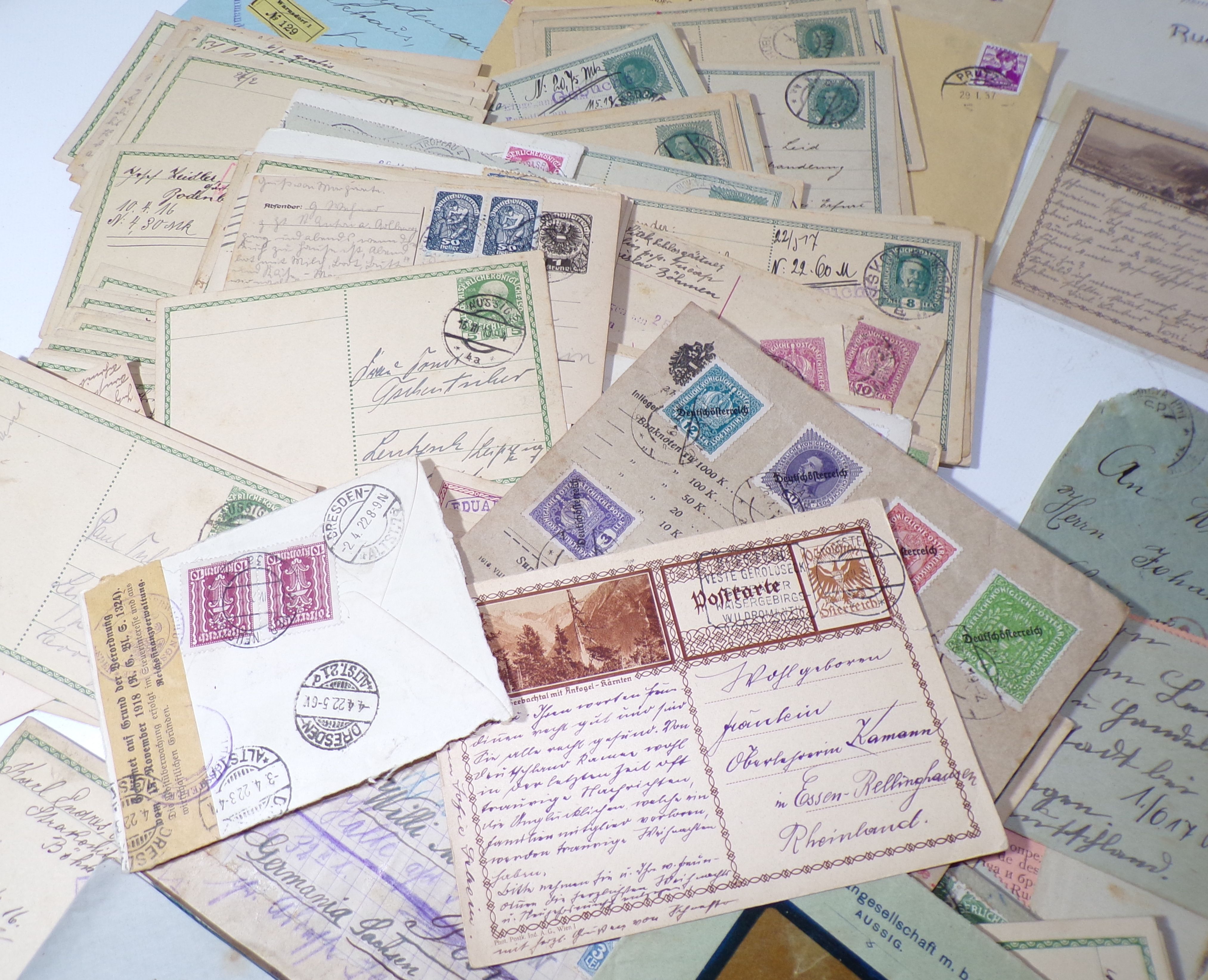 Konvolut Österreich Briefe Zeitungsstreifen Ganzsache KuK Zensur Stempel 