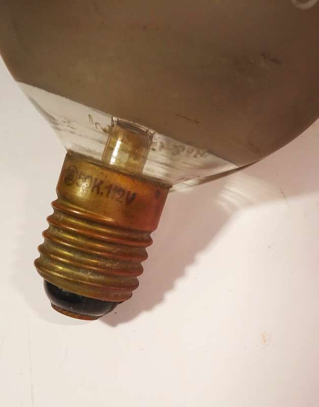 Alte Osram Glühlampe Kugellampe 112 V Kohlefaden mit Spitze Sammler  