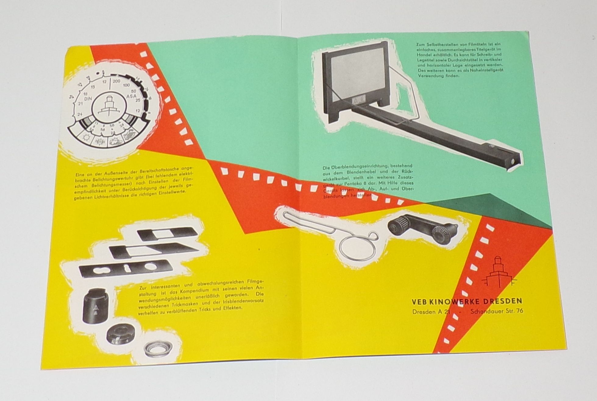 DDR Prospekt Pentaka 8 Kamera 1958 