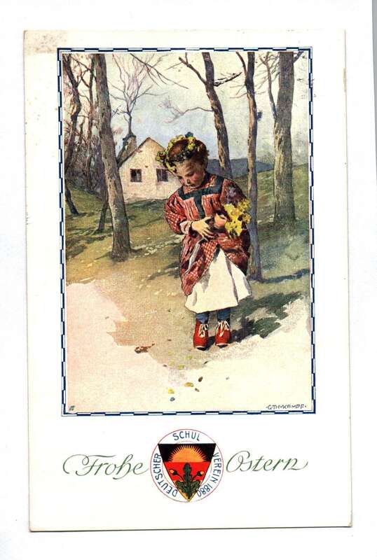 Ak Frohe Ostern Deutscher Schul Verein 1880 Postkarte Ostern 1914