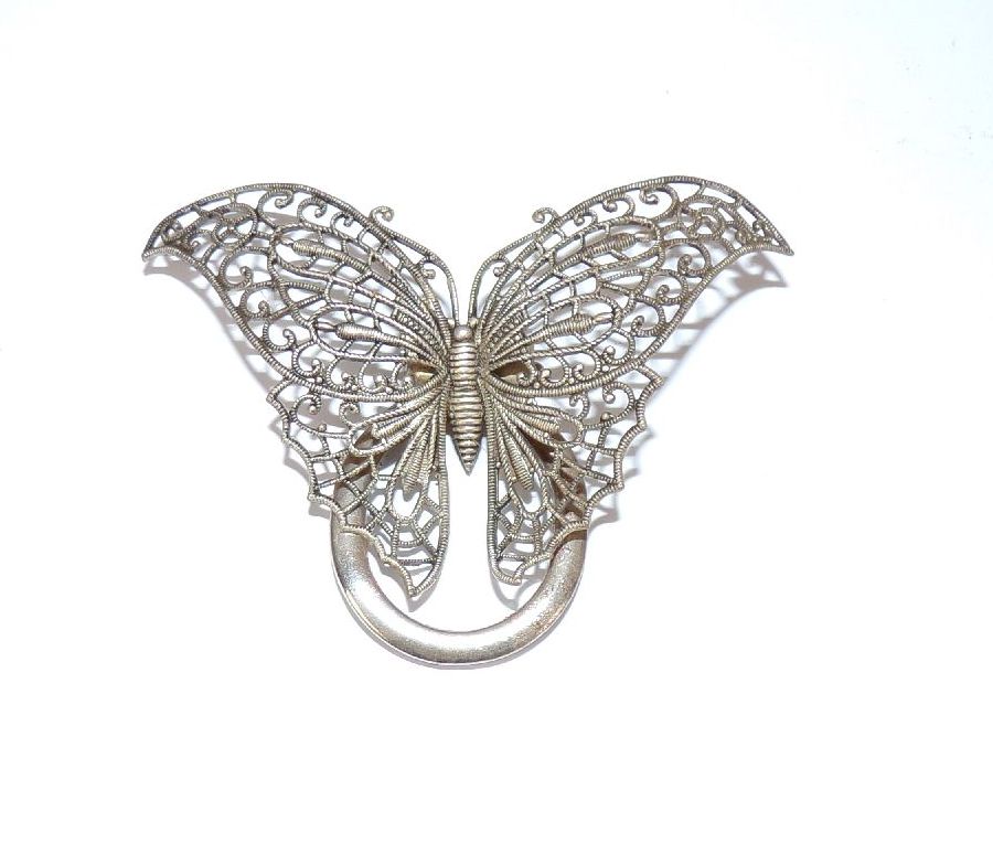 Alter Tuchhalter Schmetterling Schalclip Schalhalter true Vintage 