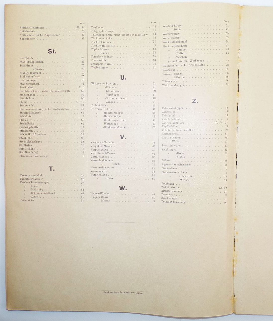 Belaco Katalog Werkzeuge 1925 Hobel Ziehmesser Lötlampe Zangen