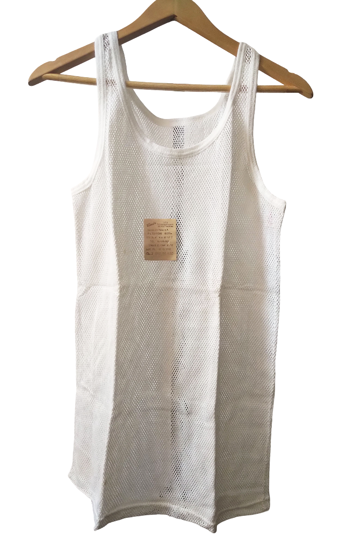 Original DDR Netz T-Shirt Hemd Damen Weiß Größe 7 Vintage