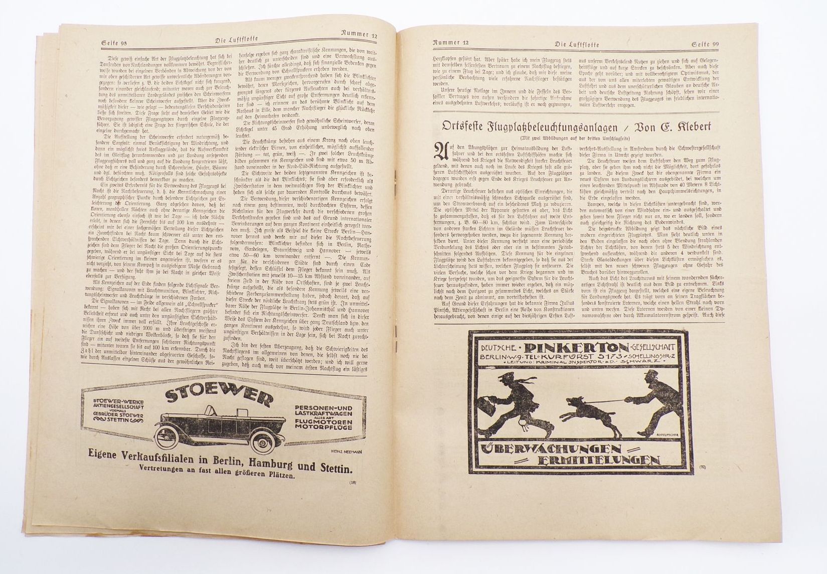 Alte Zeitschrift Die Luftflotte 1919 Nr 12 Nachtflug Weihnachts Sondernummer