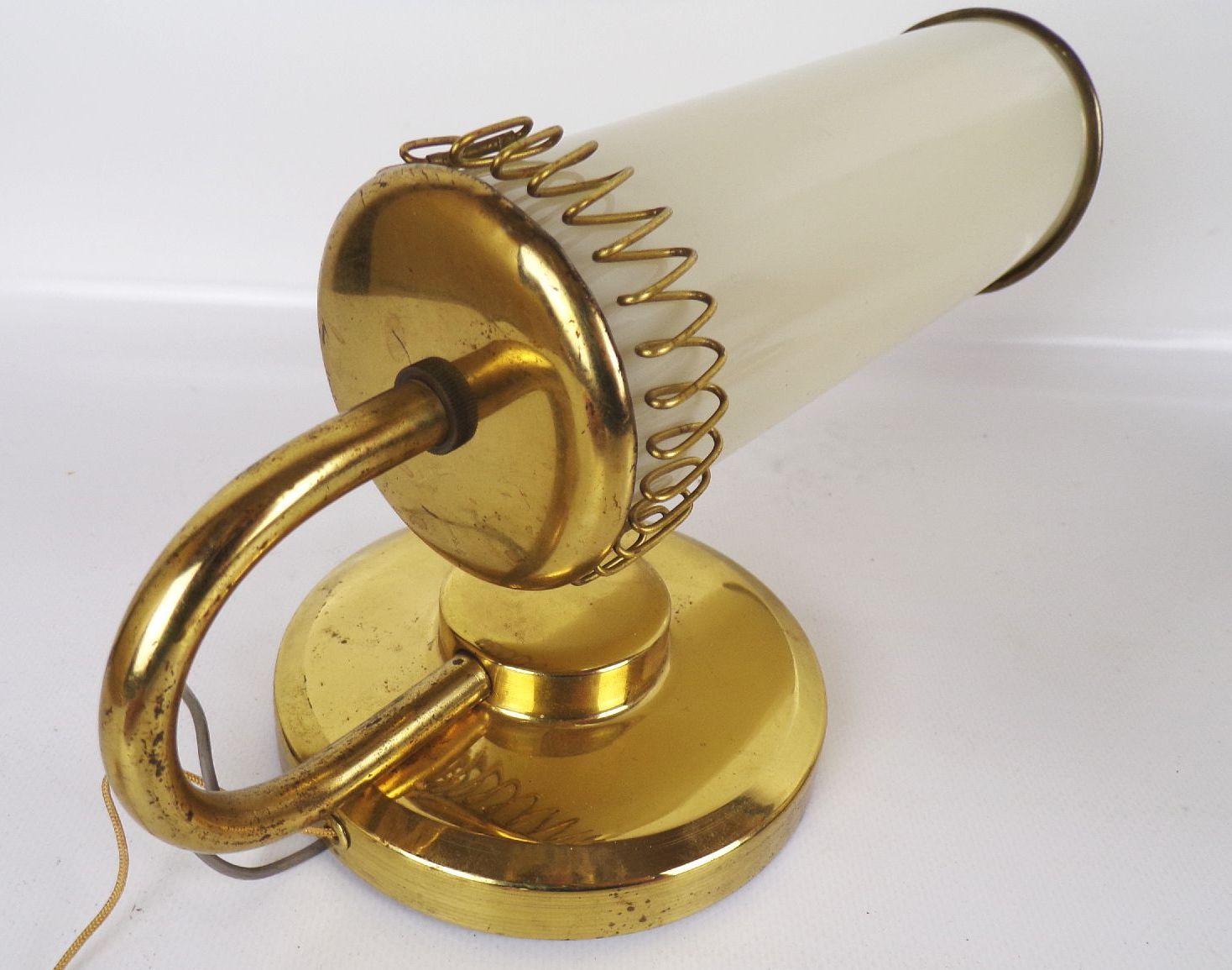 Wandlampe Mid Century Pärchen 2 Stück Messing Glas E14 Vintage 