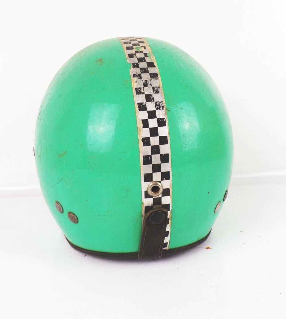 Halbschale Mopedhelm Grün Größe 54 Sturzhelm DDR Brille