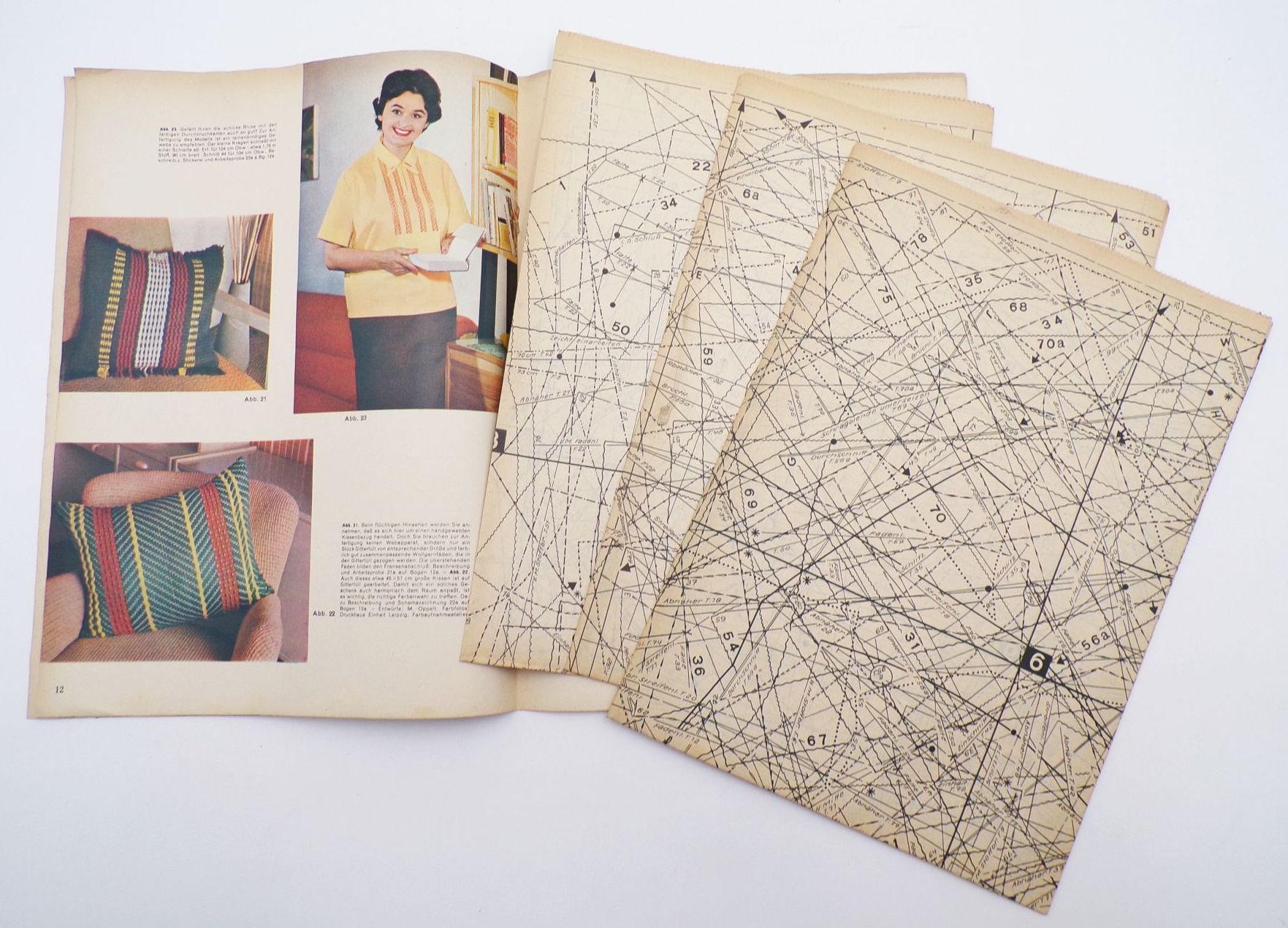 Praktische Mode Heft 12 von 1962 mit Schnittmusterbögen Handarbeits Zeitschrift DDR