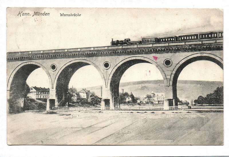 Ak Hann Münden Werrabrücke 1908