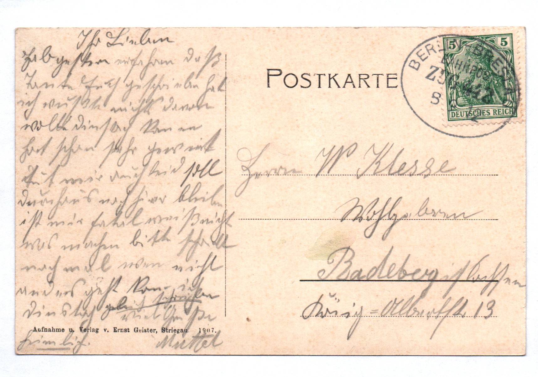 Ak Schloss Muhrau 1912 Berlin Breslau Bahnpost Stempel