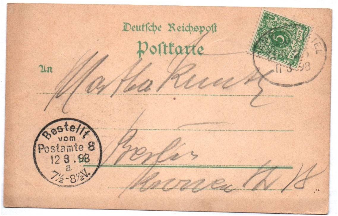 Litho Ak Gruss aus Kiel Prinz Heinrich Schiff 1898 Stempel Litho Ak Gruss aus Kiel Prinz Heinrich Schiff 1898 Stempel