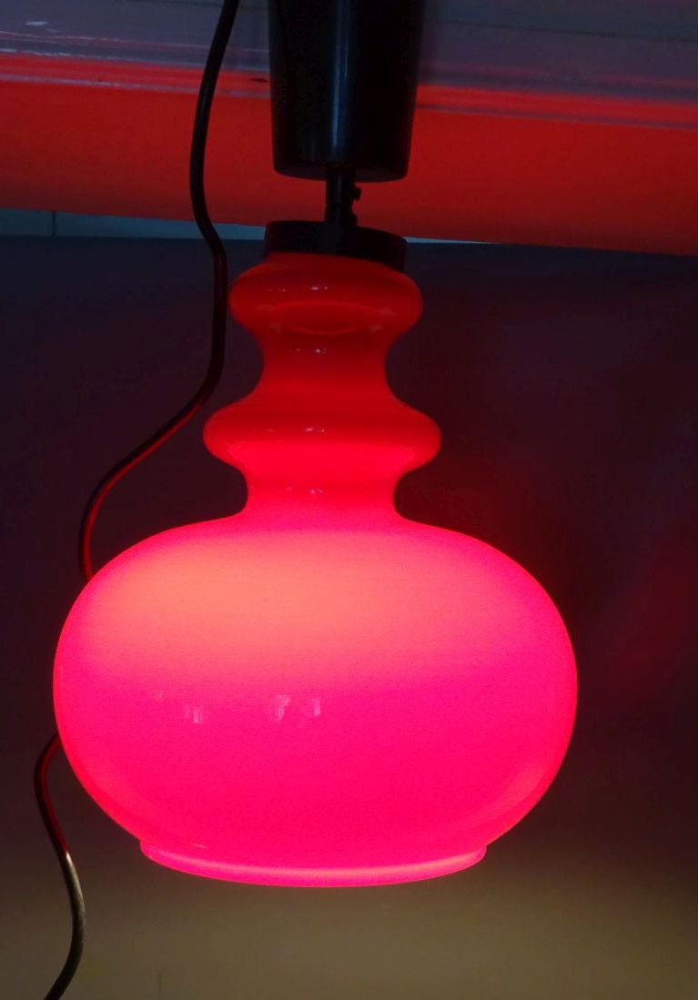 Rote Lampe Deckenlampe 1970er GlaslampeE27 Vintage Leuchte 