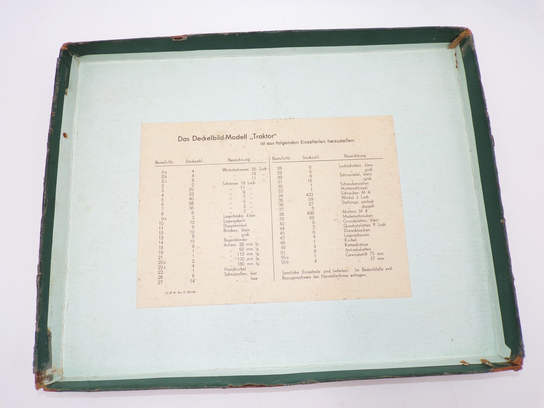 Schefflers Metallbaukasten Grundkasten Nr 2 DDR 