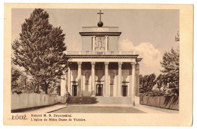 Ak Lodz Polen L Eglise de Notre Dame de Victoire Feldpost 1939 