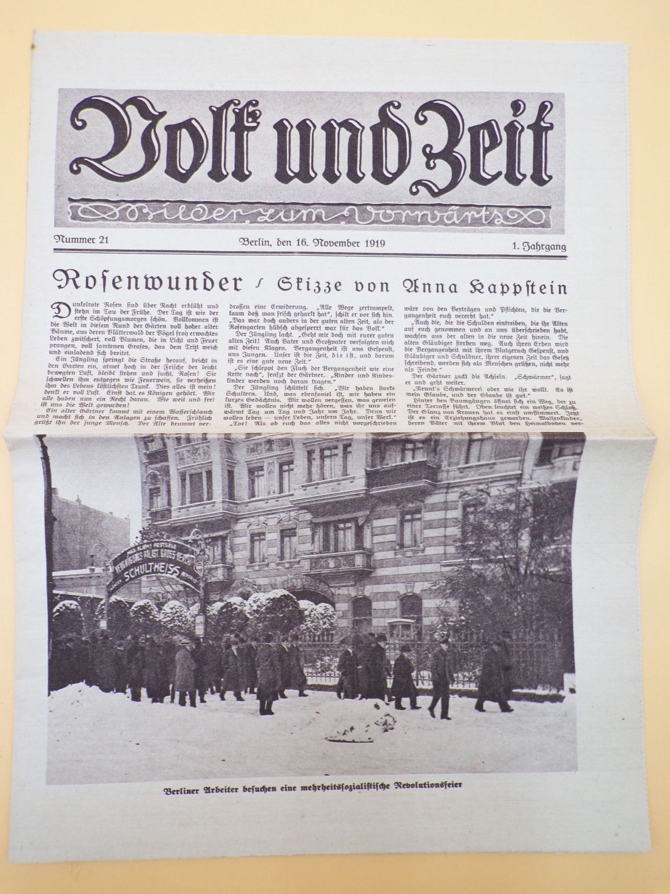 Vorwärts Berliner Volksblatt Zentralorgan der sozialdemokratischen Partei 1919 Vorwärts Berliner Volksblatt Zentralorgan der sozialdemokratischen Partei 1919