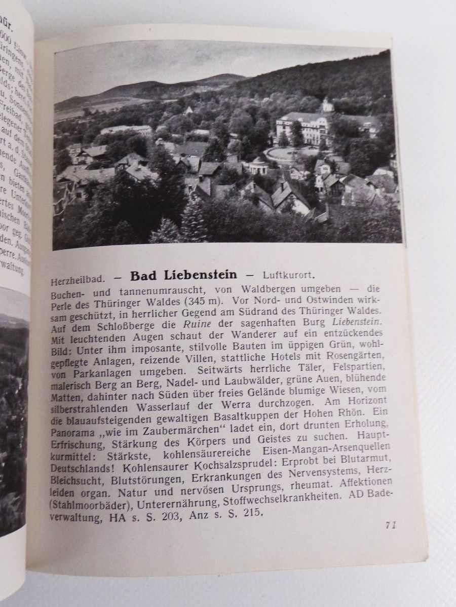 Thüringen Das grüne Herz Deutschlands Reiseführer Taschenbuch 1935