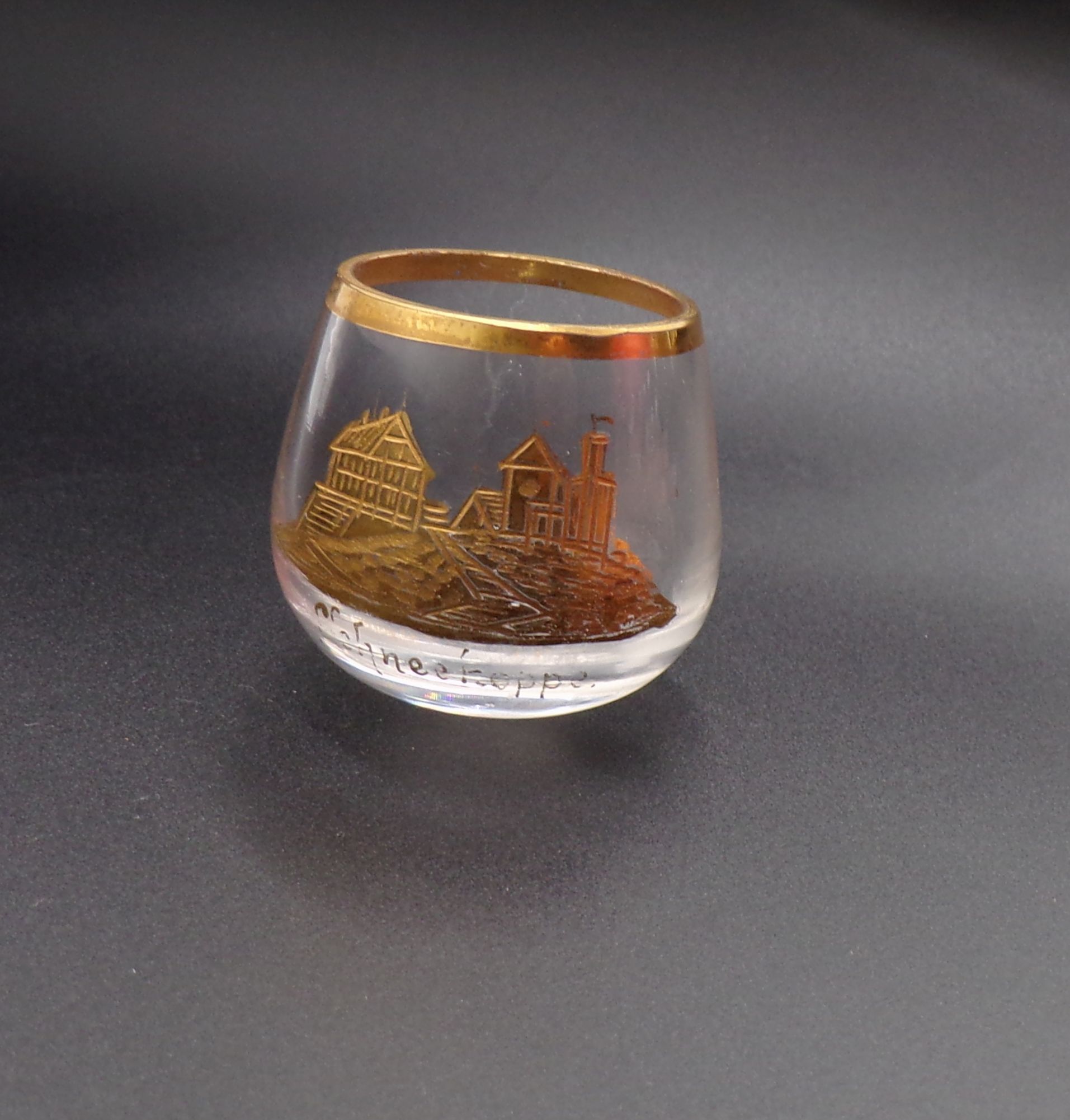 Altes Glas Andenken Schneekoppe Schlesien Polen um 1910 Abriss Altes Glas Andenken Schneekoppe Schlesien Polen um 1910 Abriss