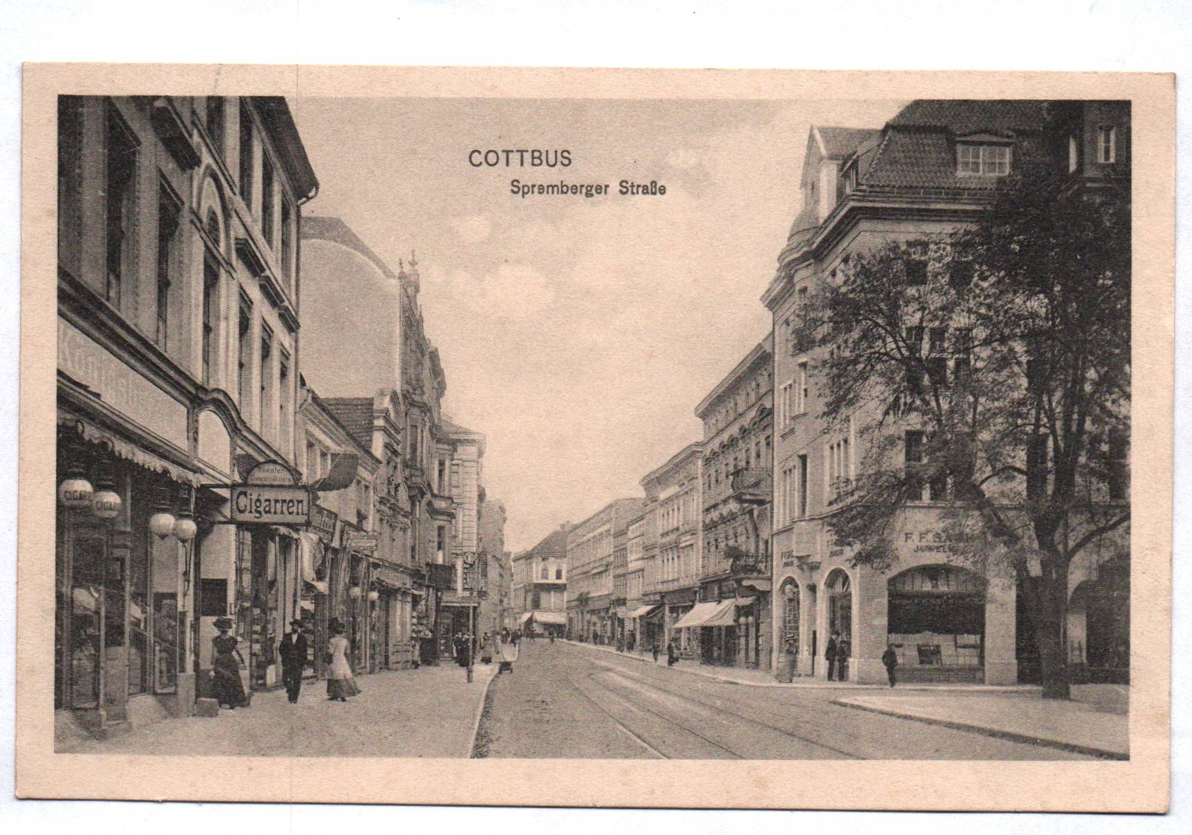 Ak Cottbus Spremberger Straße 1914
