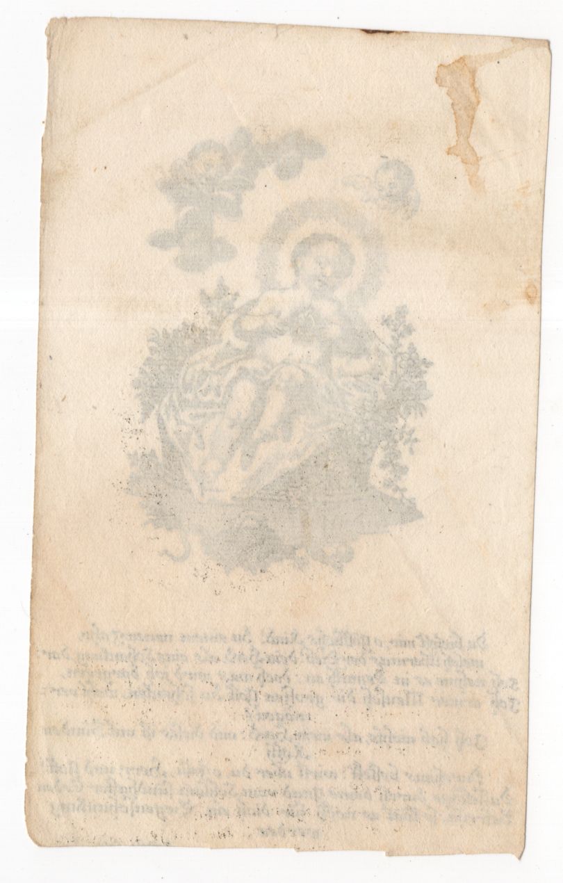 Heiligenbild Jesus Kind Kupferstich Augsburg um 1800