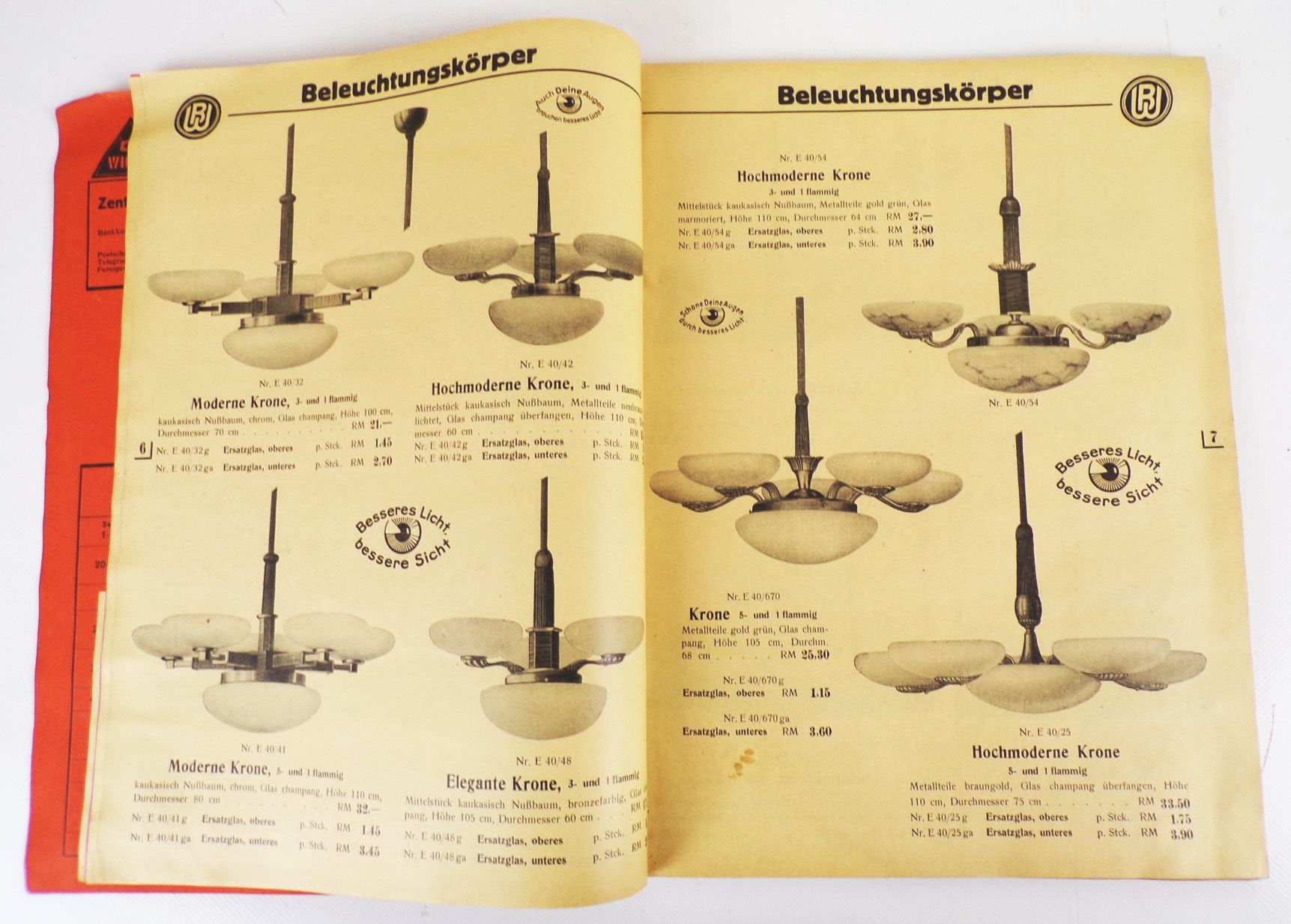Alter Katalog Lampen Leuchten Spielwaren Bernhard Wedler Breslau 