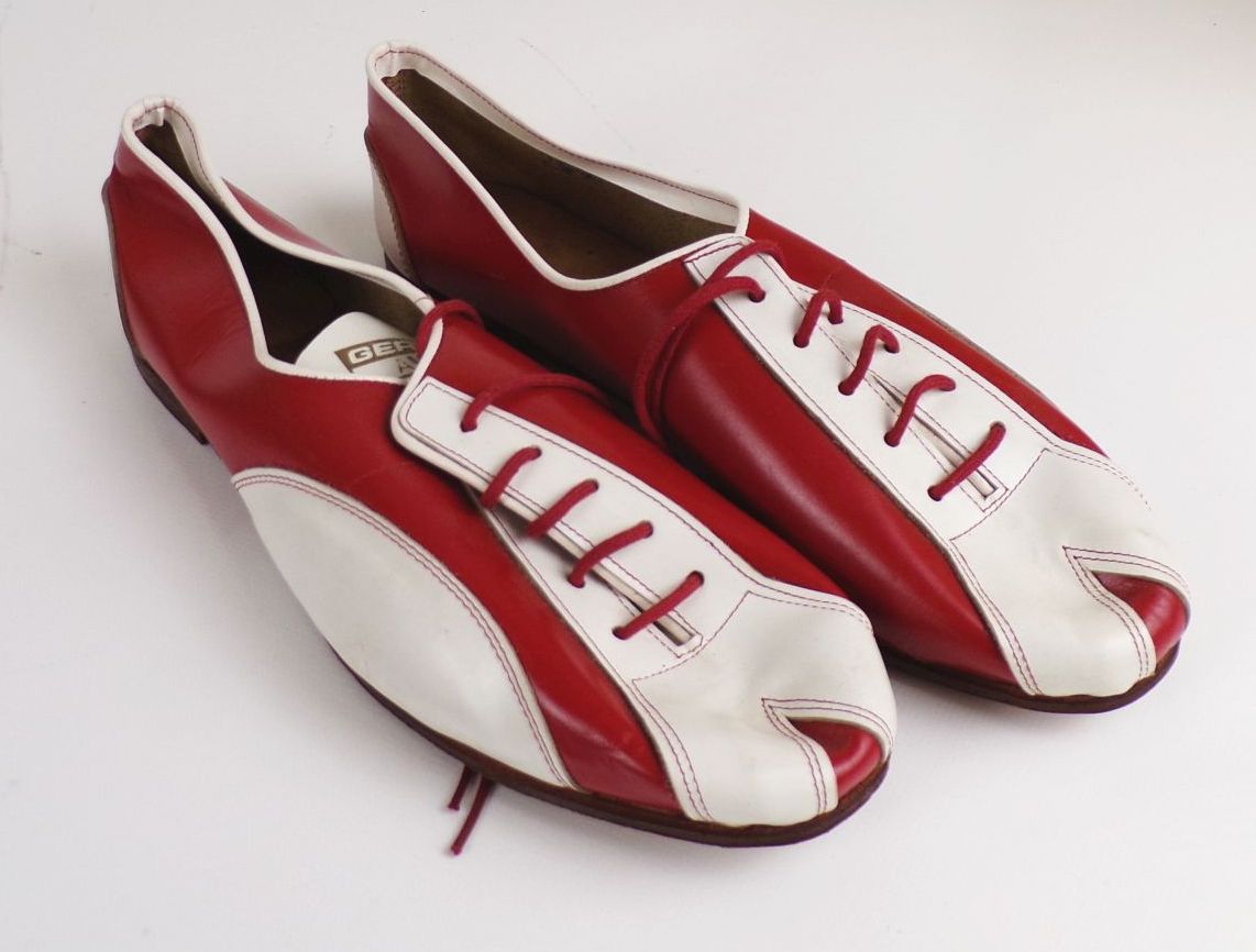 Germina Turnschuhe Sport Schuhe Rot Weiß Größe 41 DDR 