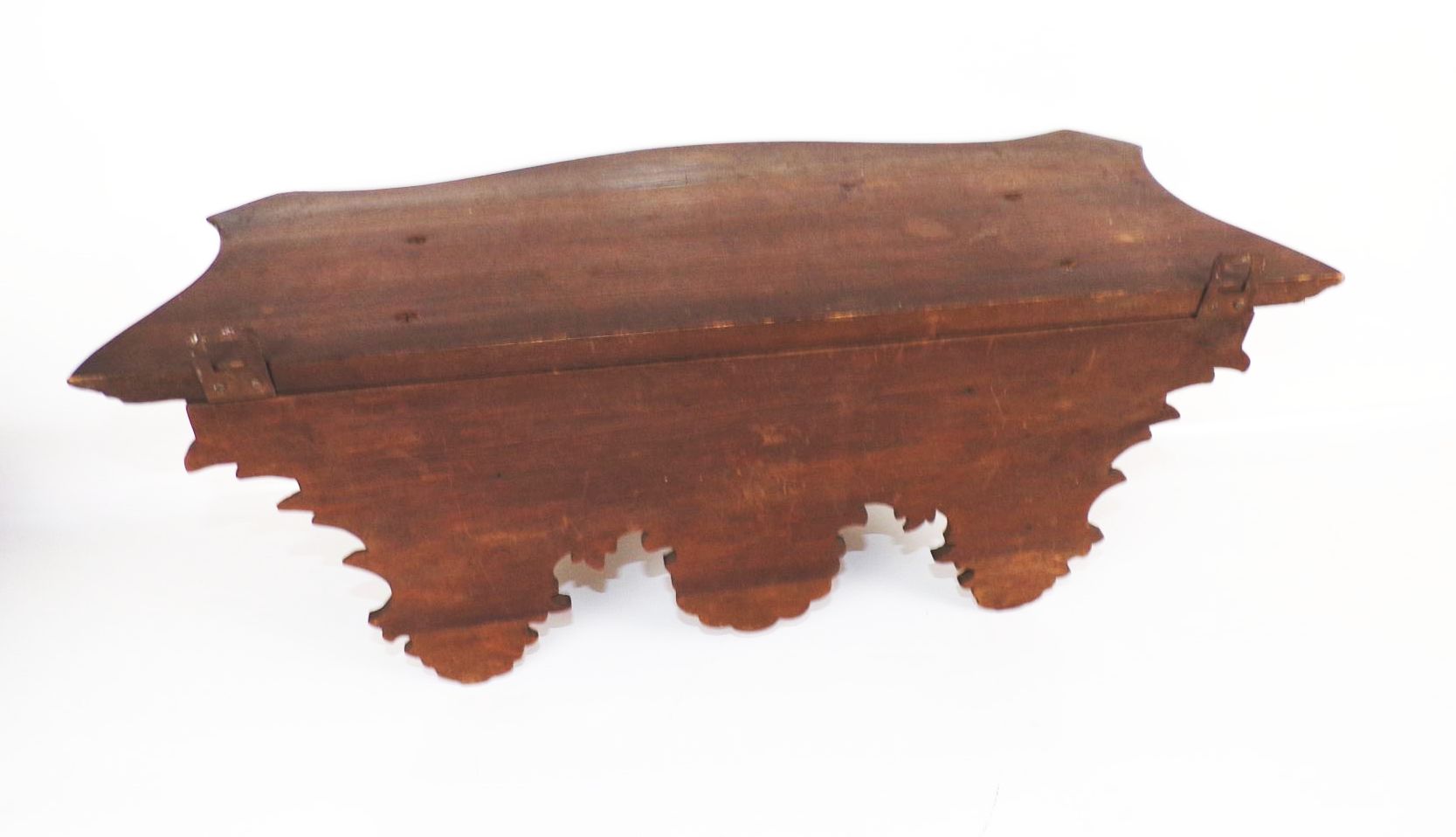 Altes Regal Holz Gründerzeit um 1890 Bücherregal 50 x 20 cm Antik Altes Regal Holz Gründerzeit um 1890 Bücherregal 50 x 20 cm Antik