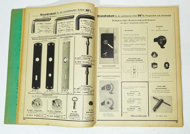 Katalog Carl Kirchmann Heiligenhaus Düsseldort Schlüssel Schlösser 1935
