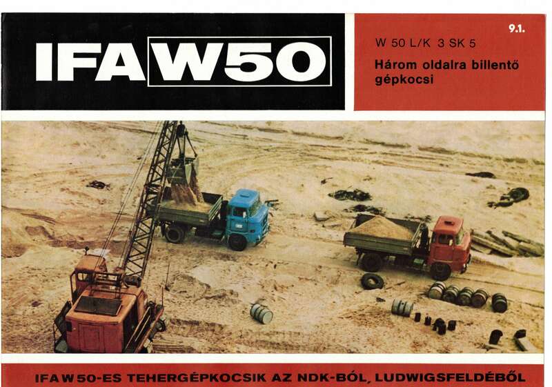 Prospekt Ifa W50 L/K 3 SK 5 Ungarisch 1974 DDR LKW Nutzfahrzeug ! (H3