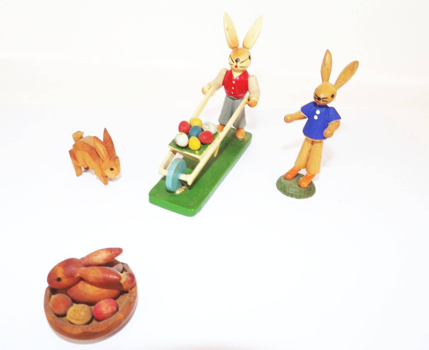 Lot Erzbirge Osterschmuck Küken Hasen Tischschmuck