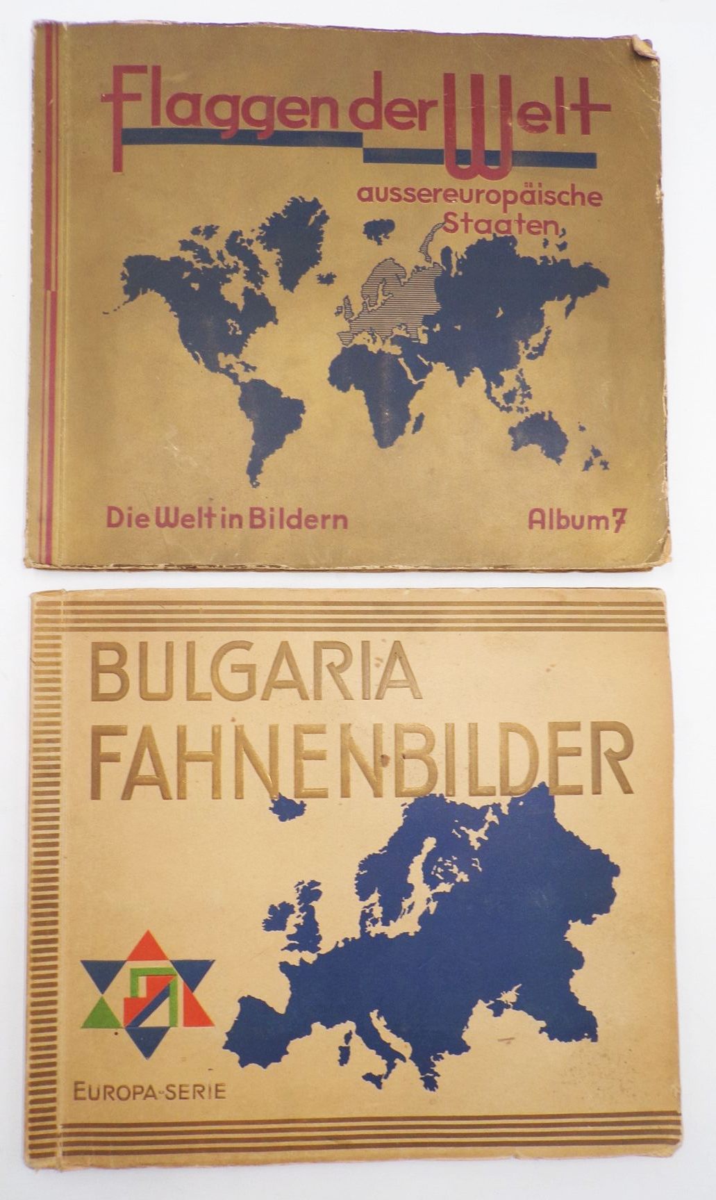 Sammelbilderalbum 2 Stück Flaggen der Welt Bulgaria Fahnenbilder