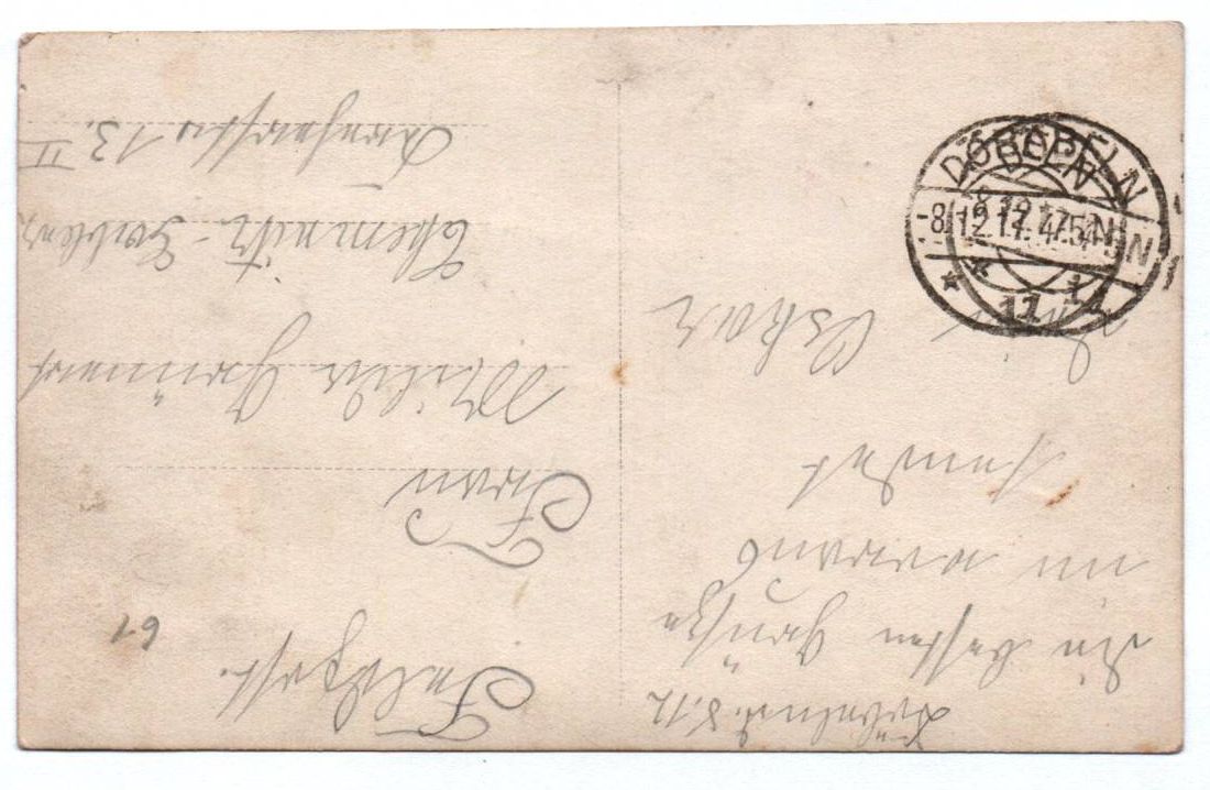 Foto Ak Döbeln Soldaten IR8 Feldpost 1917